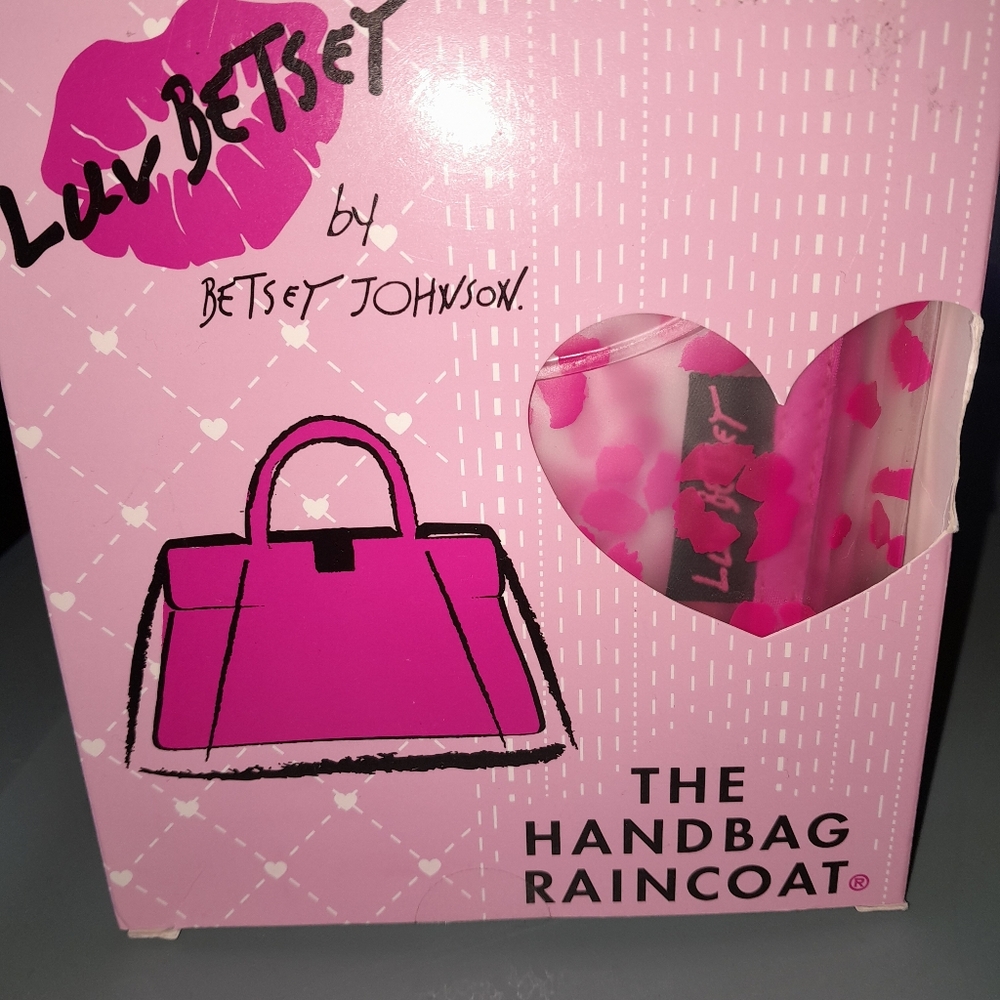 Betsey Johnson Pink Handbag Raincoat